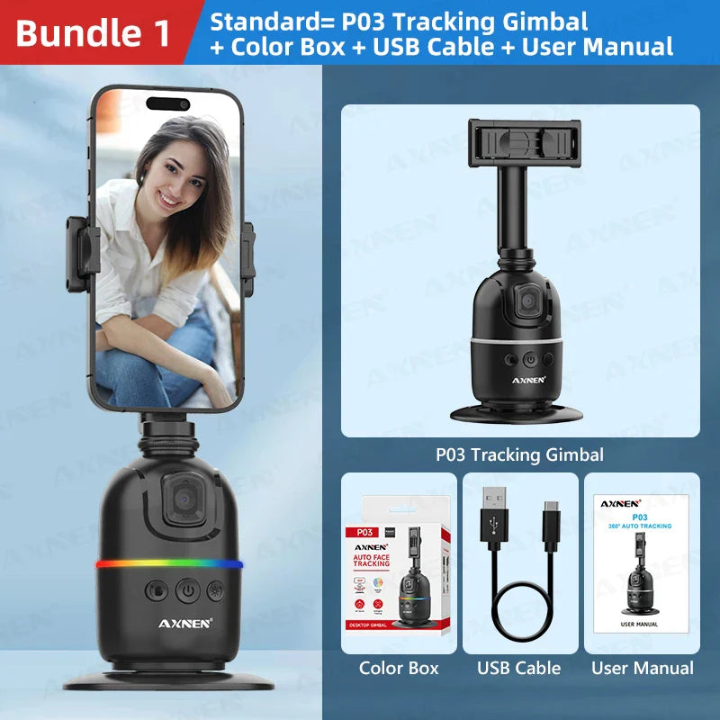 Smart AI Face Tracking Gimbal for Smartphone & Action Camera
