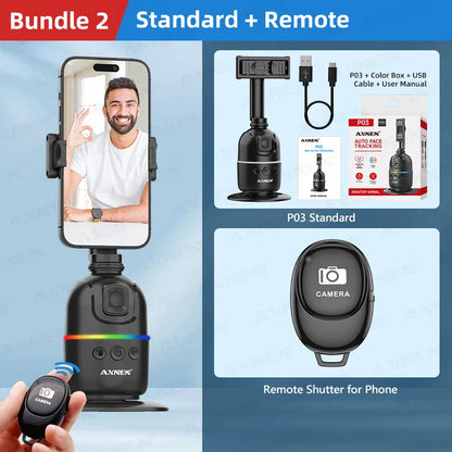 Smart AI Face Tracking Gimbal for Smartphone & Action Camera