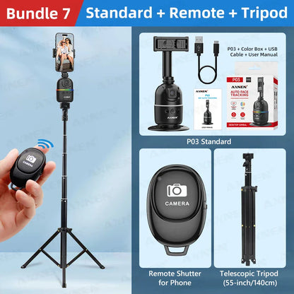 Smart AI Face Tracking Gimbal for Smartphone & Action Camera