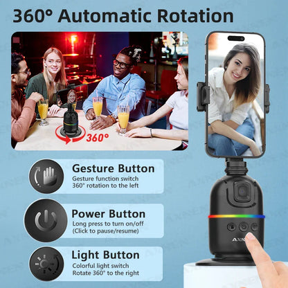 Smart AI Face Tracking Gimbal for Smartphone & Action Camera